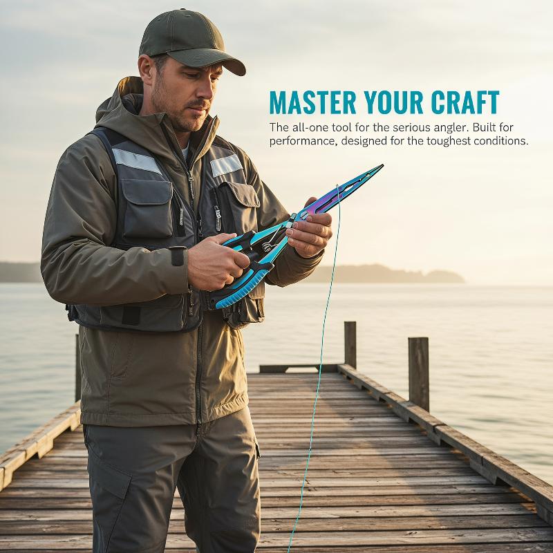 Saltwater Line - Alicates de Pesca Extensibles de Acero