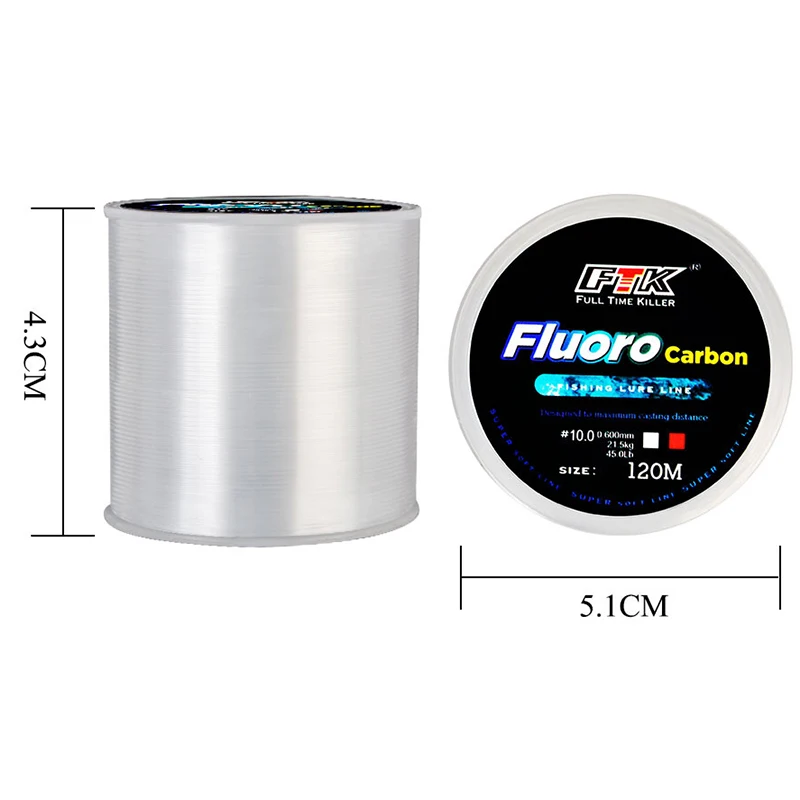 Línea de pesca de 120M, proces - Fluorocarbon Line reseña y precio