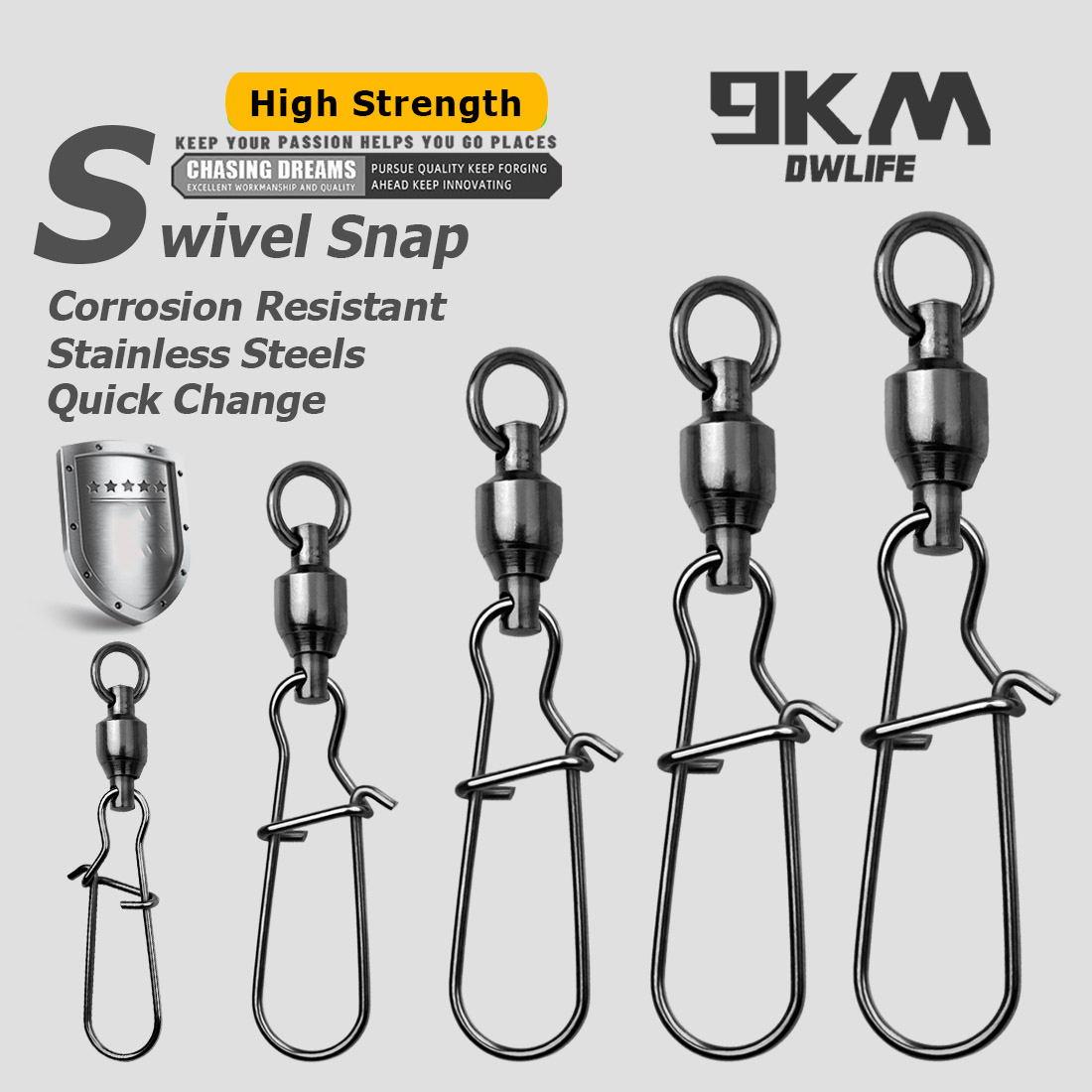 9KM 10PCS Conector Giratorio d - Saltwater Line reseña y precio