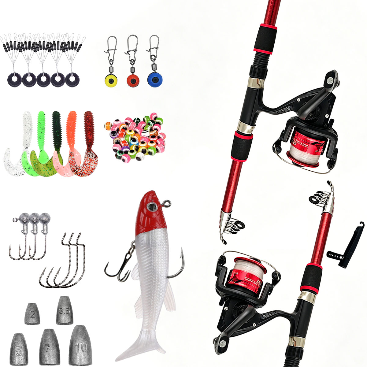 Combo de Caña de Pescar Girato - Fishing Line Spooler reseña y precio